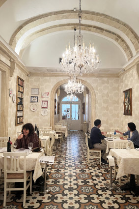 Palazzo Preca is a family-run restaurant that features local specialities.