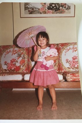 Melissa, aged three, in Singapore visiting family.