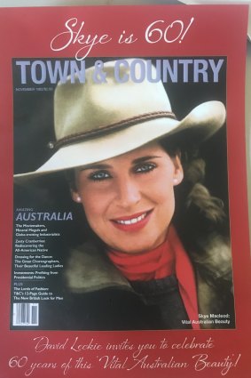 Covergirl: Skye Leckie on the cover of American magazine Town & Country in 1982.