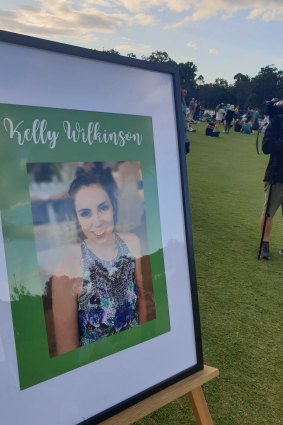 A vigil was held for Kelly Wilkinson.