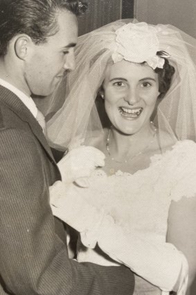 Brian Halfpenny and Helene Cohen on their wedding day. 