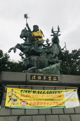 Good as gold: The people of Odawara love the Wallabies. 