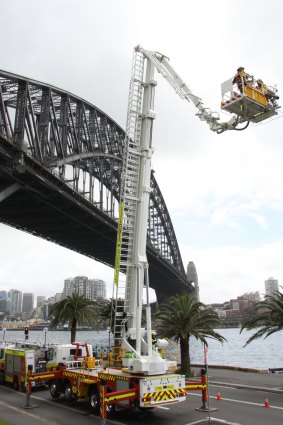 Fire and Rescue NSW will be equipped with $7 million in new aerial machinery, including two new ladders similar to those pictured here.