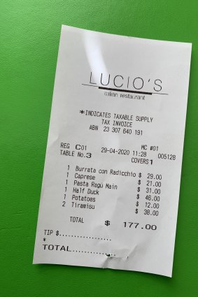 Lunch from Lucio's