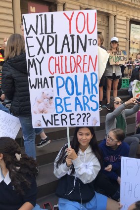 Isabella Morgan skipped school to protest the government’s inaction on climate change.