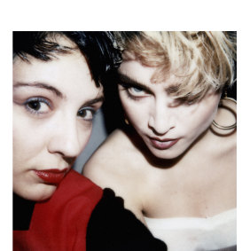 Maripol poses with Madonna in one of her own Polaroids.