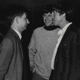 The editors of OZ at the time of their trial in 1964. From left, Richard Walsh, Martin Sharp and Richard Neville. 