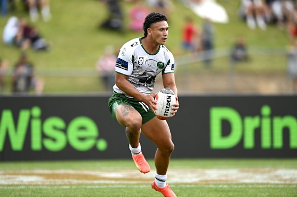 Hayze Perham playing for the Maori All Stars.