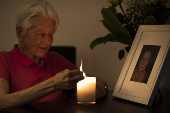 Anne Maye lights a candle each day for her daughter Niamh Maye.