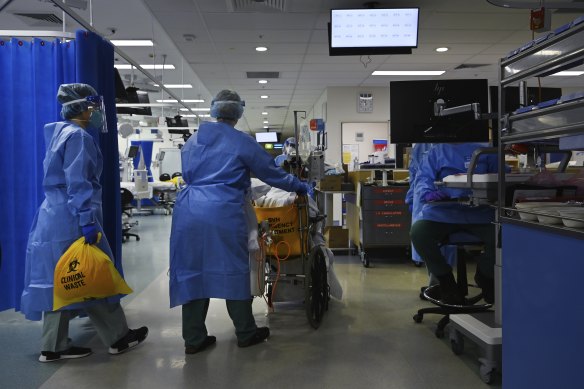 ICU staff at St Vincent’s Hospital, Sydney.