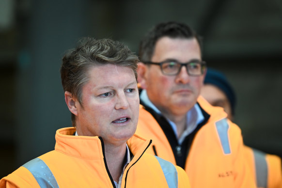Ben Carroll with then-premier Daniel Andrews in 2022.