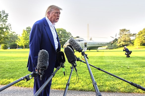 US President Donald Trump lashed Israel and Iran before jetting off to the NATO summit.