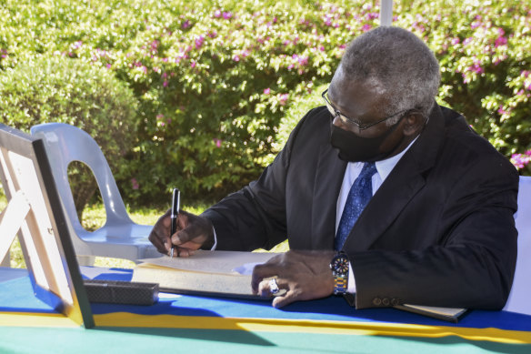 Sogavare signed the condolence book for Queen Elizabeth this week but has declined to go the funeral.
