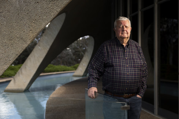 Professor Ian Chubb at the Academy of Science’s Shine Dome in Canberra on Friday.