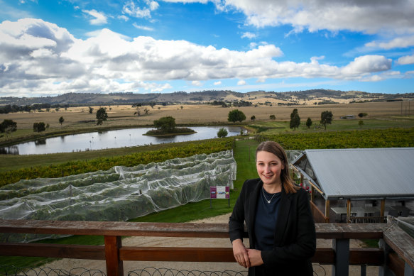 Cleveland Winery general affairs manager Mariel Sloane on Friday.