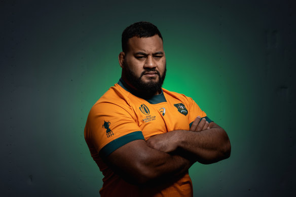 Wallabies prop Taniela Tupou.
