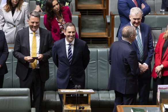 Jim Chalmers after delivering last week’s budget. Consumer confidence fell sharply after its release.