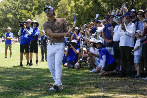 Min Woo Lee during the final round of the Australian Open.