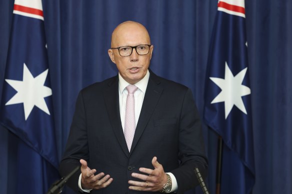 Opposition Leader Peter Dutton.