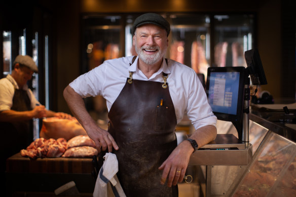 Gary McBean at his butchers store at the Prahran Market. 