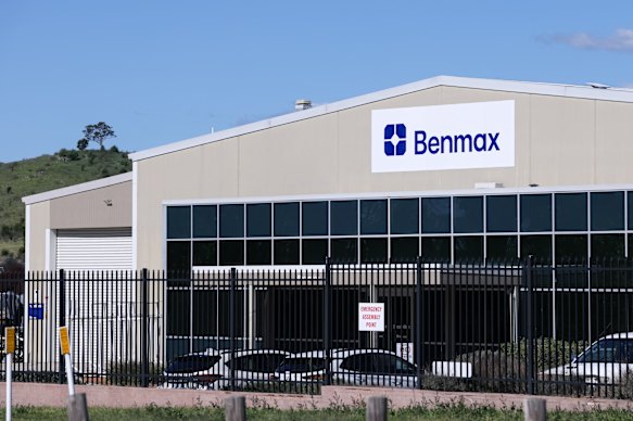 A Firmus facility in Canberra that makes the big, white, metal boxes to house and cool the cutting-edge AI chips powering the company.