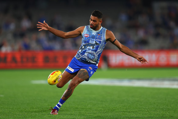 Tarryn Thomas returned in a VFL practice match in May.