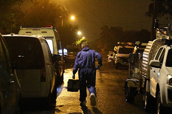Police have described the crime scene as “particularly violent”.