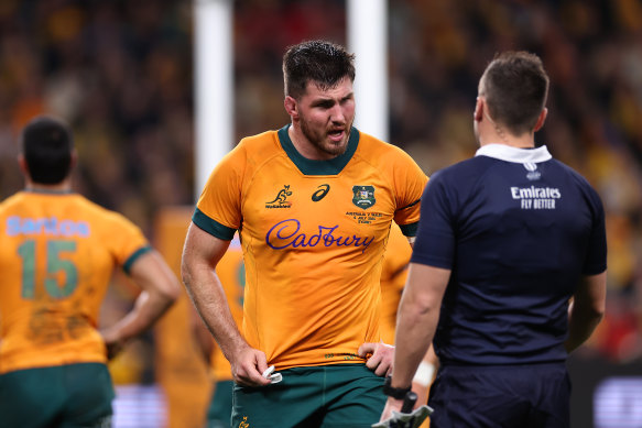 Liam Wright returned to the Wallabies’ fold as captain in the first Test against Wales this year.