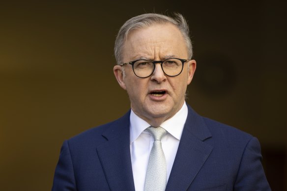 Prime Minister Anthony Albanese has been quizzed about comments the opposition leader made about the Voice. 