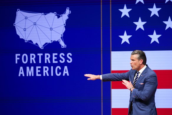 Pete Hegseth, pictured in September, is also known as the US Secretary of War.