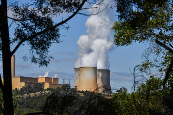 EnergyAustralia’s Yallourn power station in Victoria’s Latrobe Valley.