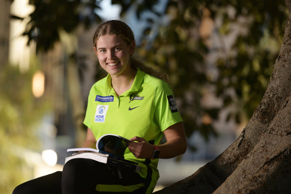 Phoebe Litchfield completed her HSC during the WBBL in 2021.