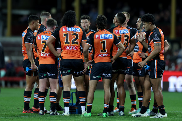 Wests Tigers players come to terms with a terrible result on Saturday night.