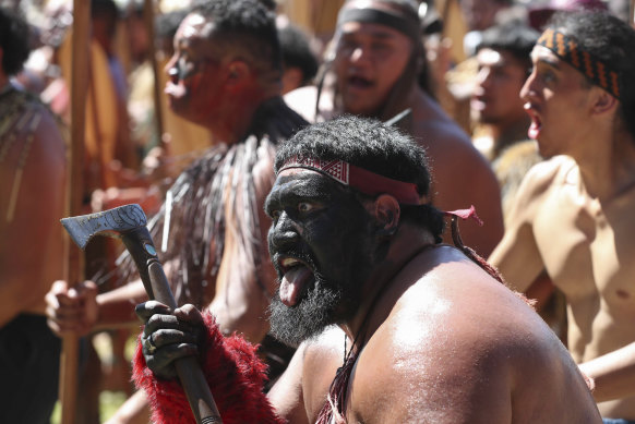Maori perform a welcome haka for Prime Minister Christopher Luxon and officials at the Waitangi Treaty House. In a fiery exchange at the birthplace of modern New Zealand, Indigenous leaders strongly criticised the current government’s approach to Maori.