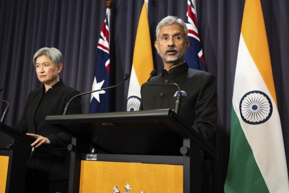 Foreign Affairs Minister Penny Wong and India’s External Affairs Minister Subrahmanyam Jaishankar.