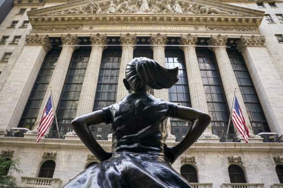 In 2018  Fearless Girl, commissioned by State Street Global Advisors, was moved to the front of the New York Stock Exchange.
