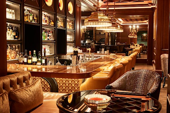 The American-style bar harks back to the 1950s.