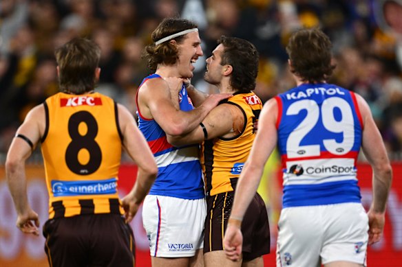 Michael Sellwood and Nick Watson had plenty to say to each other.