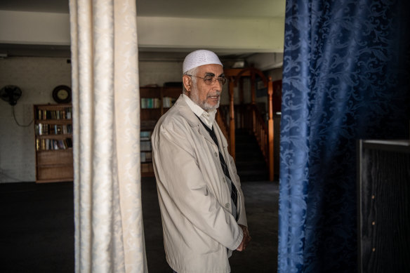 Yucel after prayer at the Quba Mosque in Somerton.