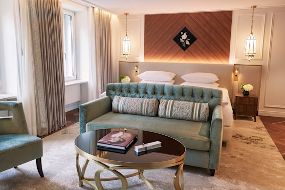 A Deluxe Junior Suite at Hotel Kempinski Vier Jahreszeiten.