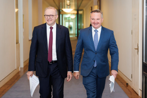 Prime Minister Anthony Albanese and Climate Change and Energy Minister Chris Bowen. 