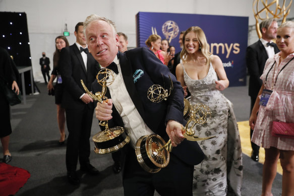 The White Lotus creator Mike White, pictured at the 2022 Emmy Awards, took Italian lessons before filming the show’s second season in Sicily.