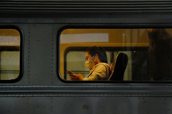 Face masks have been recommended again on public transport in Sydney.