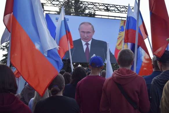 Rusya Devlet Başkanı Vladimir Putin geçen ay Ukrayna'daki birçok devletin ilhakını ilan etmişti.