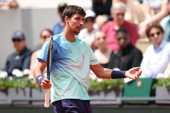 Popyrin became more frustrated as the match wore on.