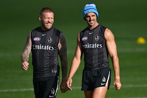 Pendlebury has played alongside 176 teammates, each with a different personality. Premiership teammate Jordan De Goey has great respect for his former skipper. 