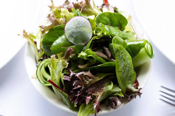 The Mesclun salad at L’Heritage.