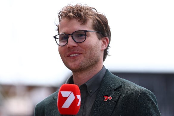 Will Pucovski working for Channel Seven.