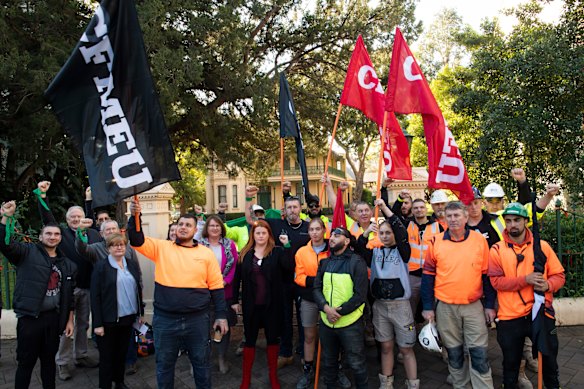 The CFMEU has placed a green ban on the historic Parramatta buildings.