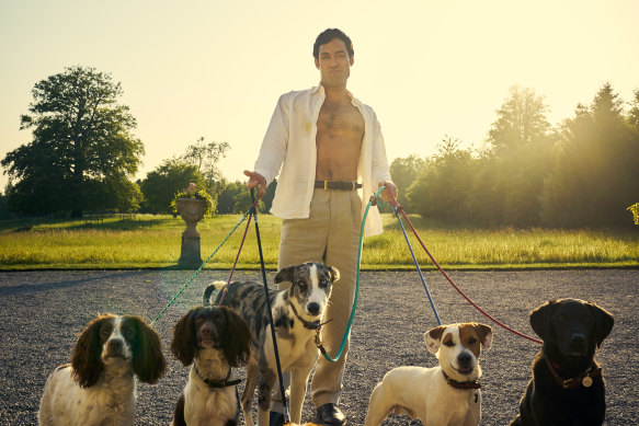 Swaggering period drama: Alex Hassell as Rupert Campbell-Black in Rivals.